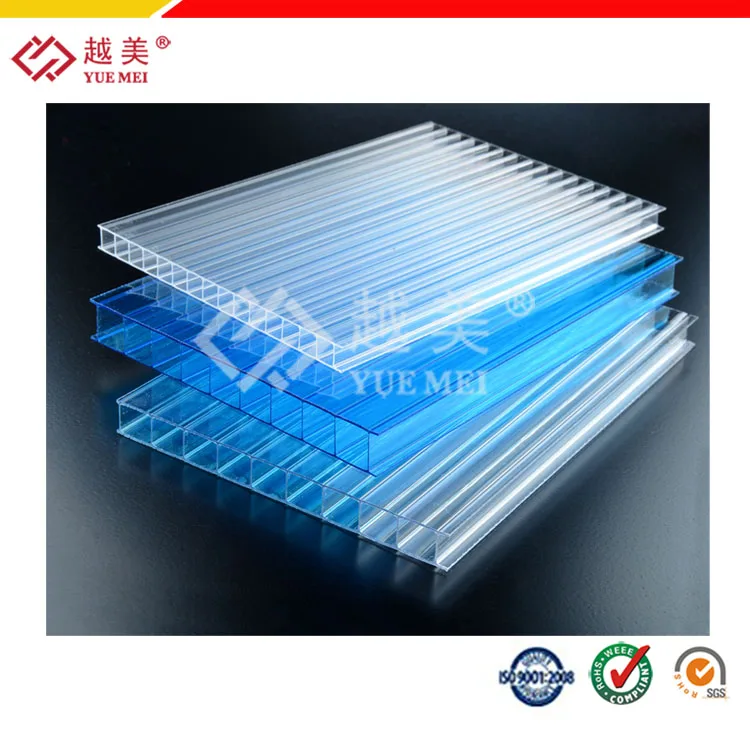 
double wall clear polycarbonate plastic hollow sheet uv coated greenhouse panels  (732684240)