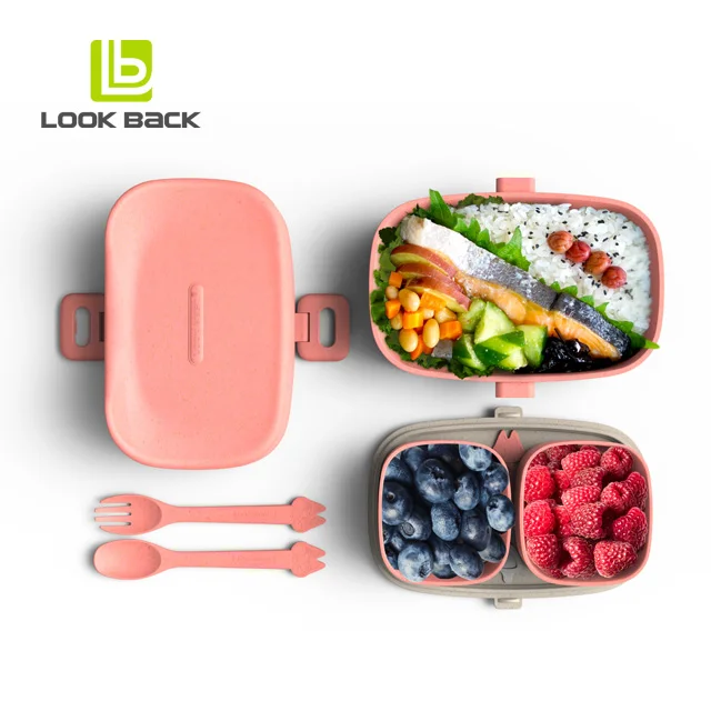 New Arrival Modern Style Microwave Safe Plastic Bento Lunch Box Fresh Food Storage Box for Kids Students Office Use