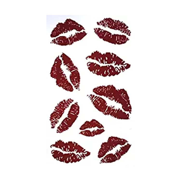 Wholesale waterproof temporary non toxic rhinestone laser lip tattoo