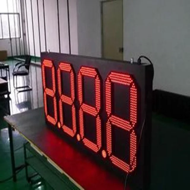 red outdoor rs232 led digital clock display wall clock digital display