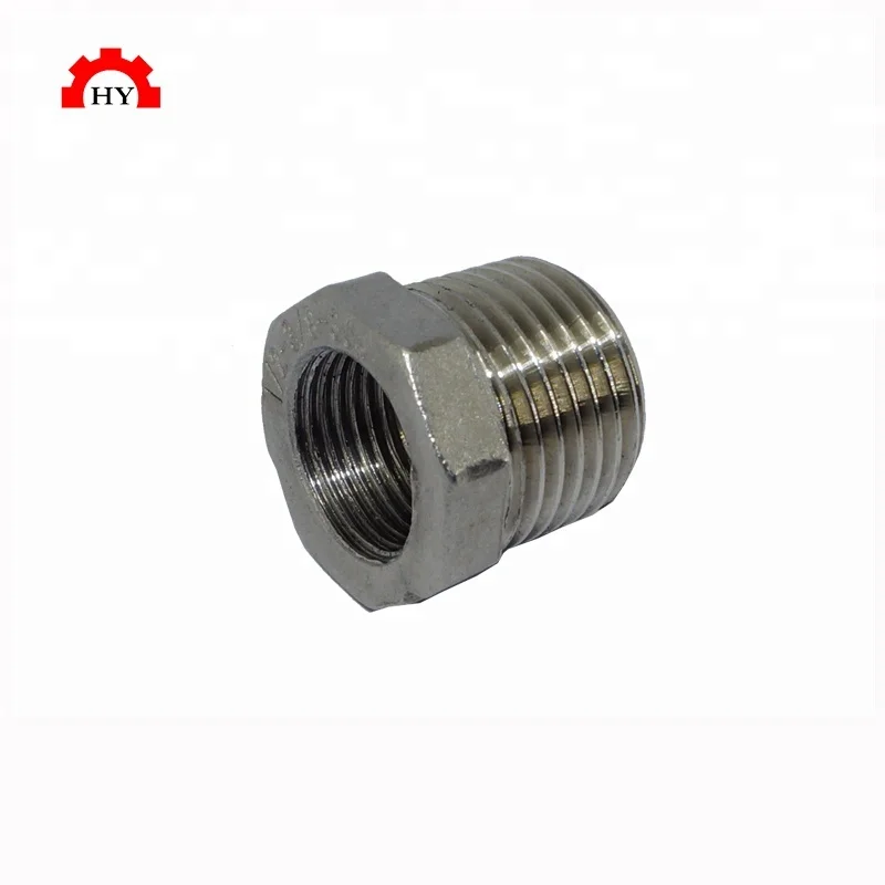 Stainless steel 304 316 threaded pipe reducing hexagonal bushing