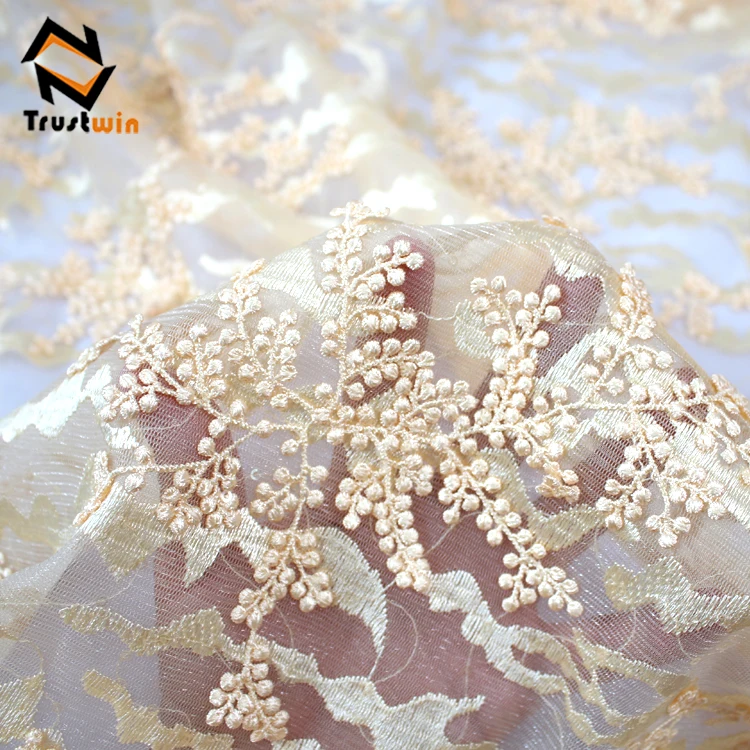 3d embroidery fabric pearls sequin beaded lace fabric