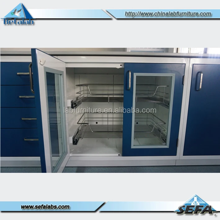C-frame steel structure lab table for Hospital