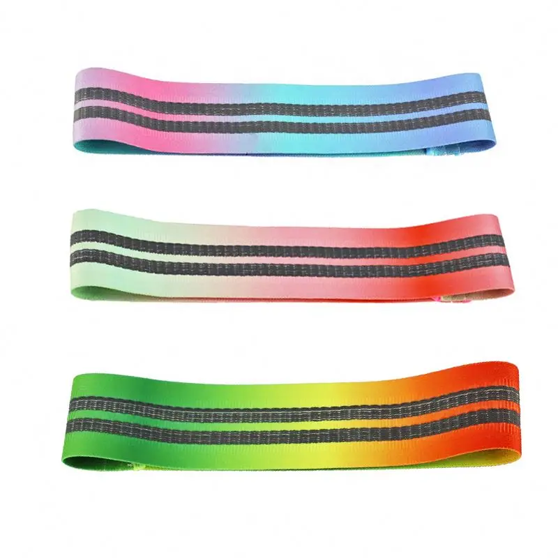Wholesale Discount Custom Pattern Printed  Yoga Stretching Fitness Soft Non Slip Circle Resistance Hip Band
