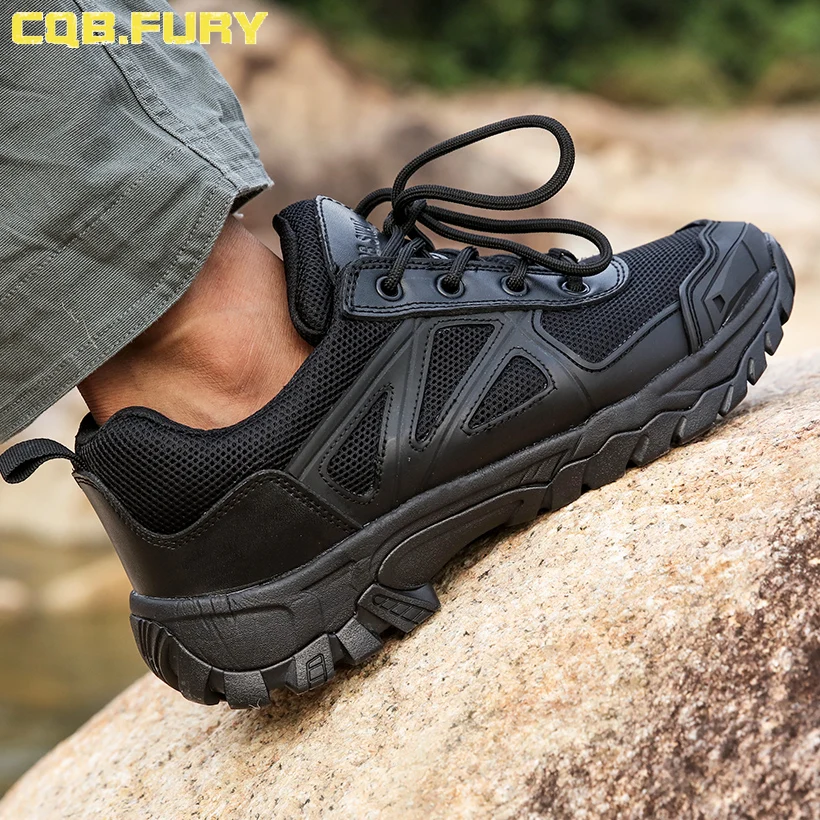 Cheap Comfortable Black Leather Military Combat shoes Security Tactical Police Shoes price