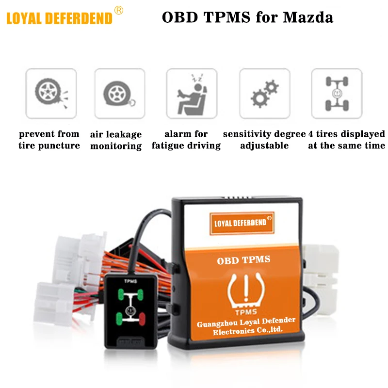Loyal Defender smart car Mazda cx-4 cx-5 Axela Atenza OBD TPMS tire pressure monitoring system real-time intelligent monitoring