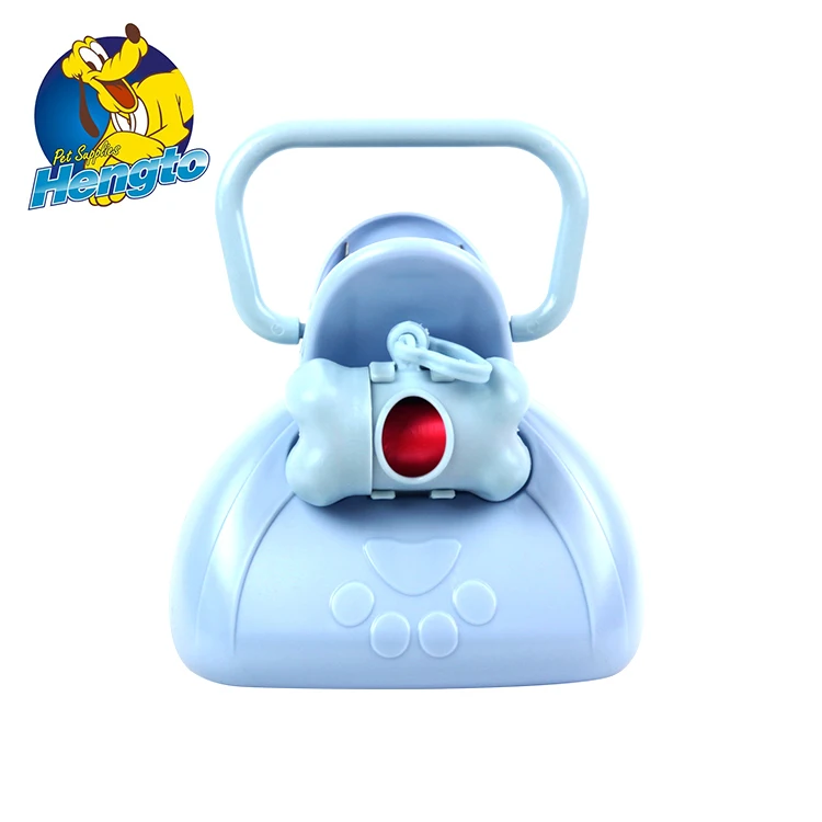 Factory Pet Dog Cat Poop Scooper Abs Puppy Poop Scoop Picker With Disposable Waste Bags