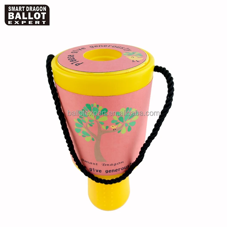 round hand held collection boxes cheap charity money box