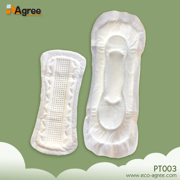 PL001 155mm 180mm Fluff Pulp Embossed Panty Liner In India With Anion Strip