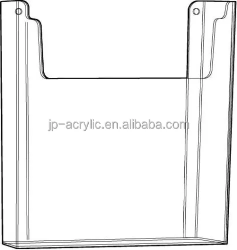 
Wall mount transparent plexiglass brochure newspaper holder 