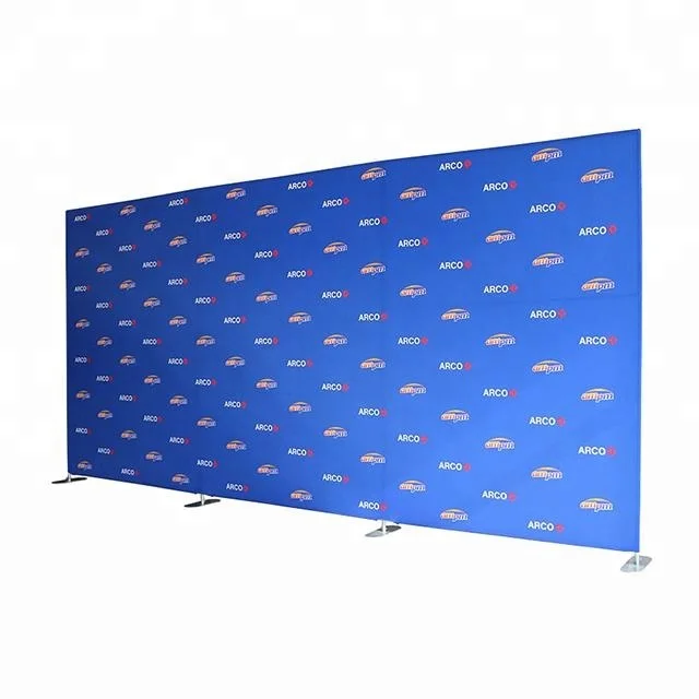 High Quality Custom Printed Advertising Tension Fabric Backdrop Promotion Fabric Tube Banner Stand Trade Show Display