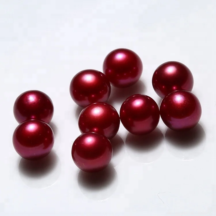 Christmas AAA Jewelry 6-7mm Akoya Oysters with Round Red Wine Natural Cultured Pearls