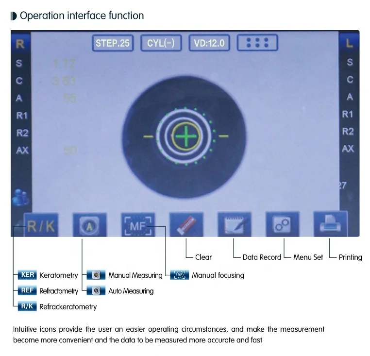 
High quality factory ref-keratometer ARK7610 refractometer keratometer autorefractor auto refractometer 