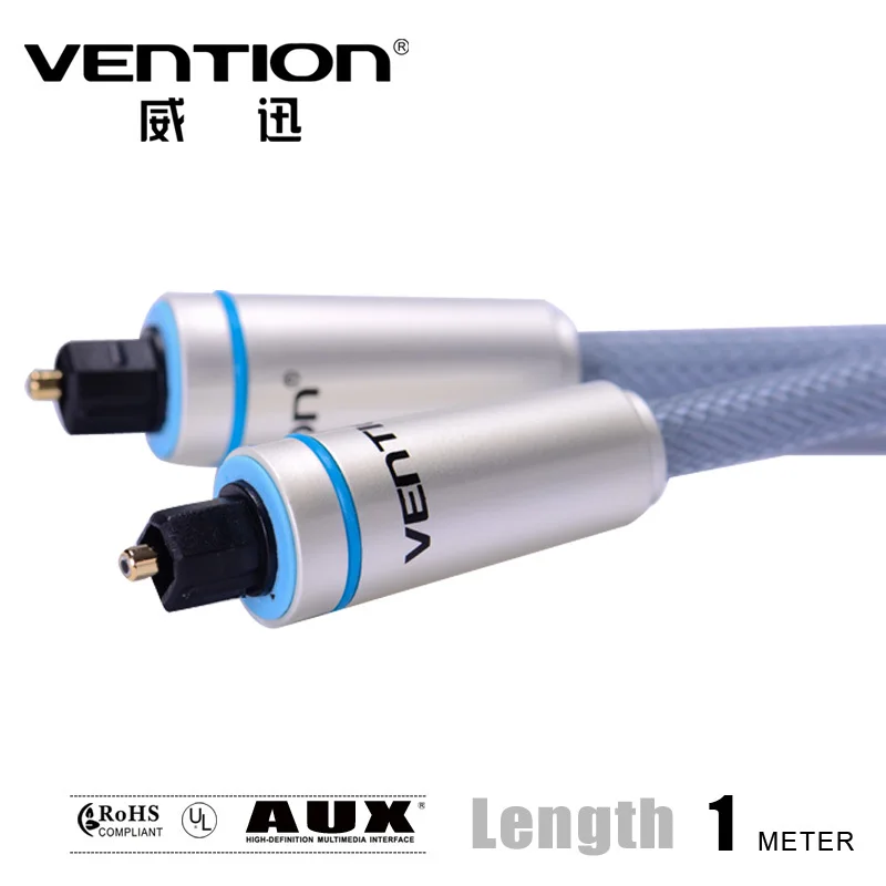Vention 1m toslink cable blue Digital Optical audio cable male male optical cable computer cables audio