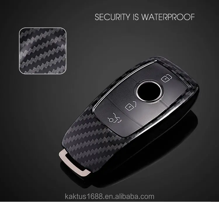 For Benz New E Series New SClass 18CLS Maybach S 19Classes A\C\E\S\G Car Key Case PC Carbon filament Cover Car key shell