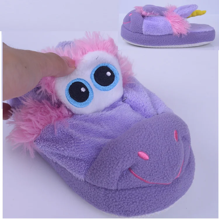 Hot Sale Animal Shaped Winter Warm Plush Women Home Slippers Eva Home Slippers