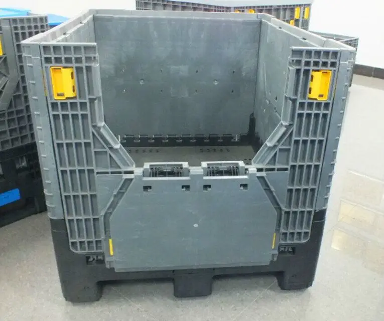 Складная пластиковая коробка для поддонов/большая коробка, пластиковый контейнер/кубическая кислота