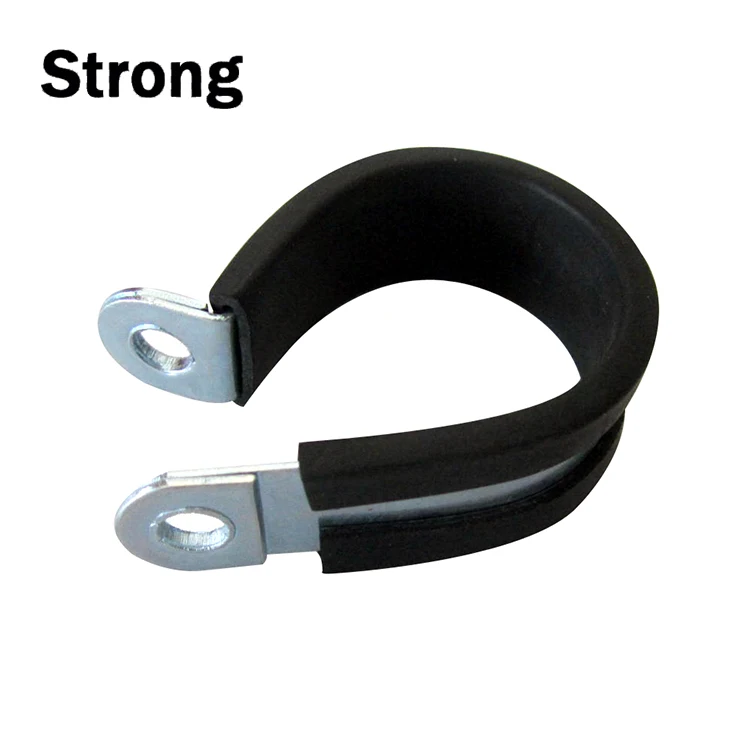 Pipe clamps Pipe Clamp With Rubber With Double Screw And Plastic Sleeve Size:22mm-160mm