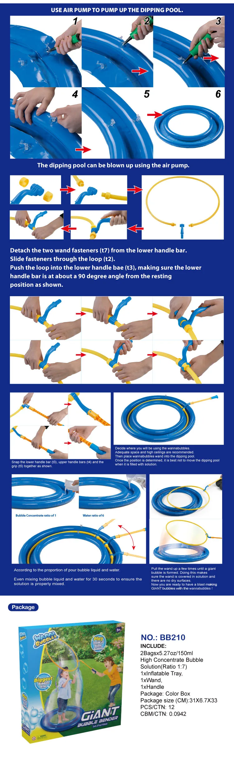 GIANT BUBBLE BENDER Making Giant Bubbles Stick Kit