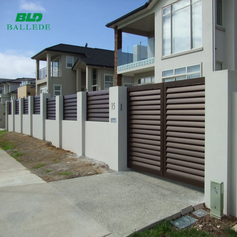 Aluminum garden motor automatic modern house sliding gate design for homes