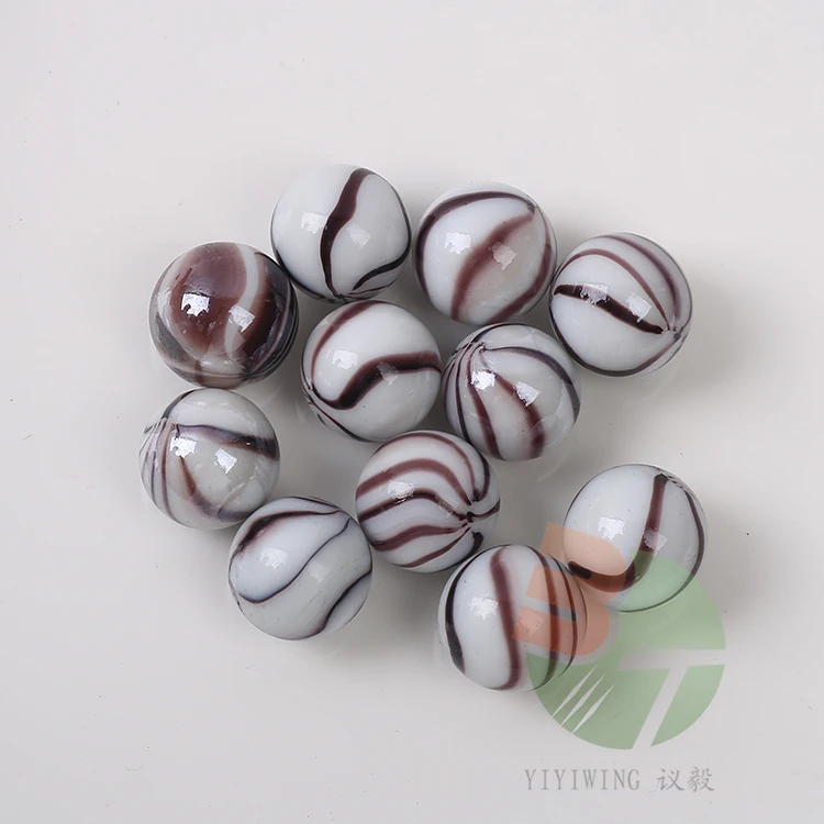 100pcs 16mm  white ceramics purple flower solid glass balls  1.6cm cheap wholesale marble ball stone Children yiwu toys