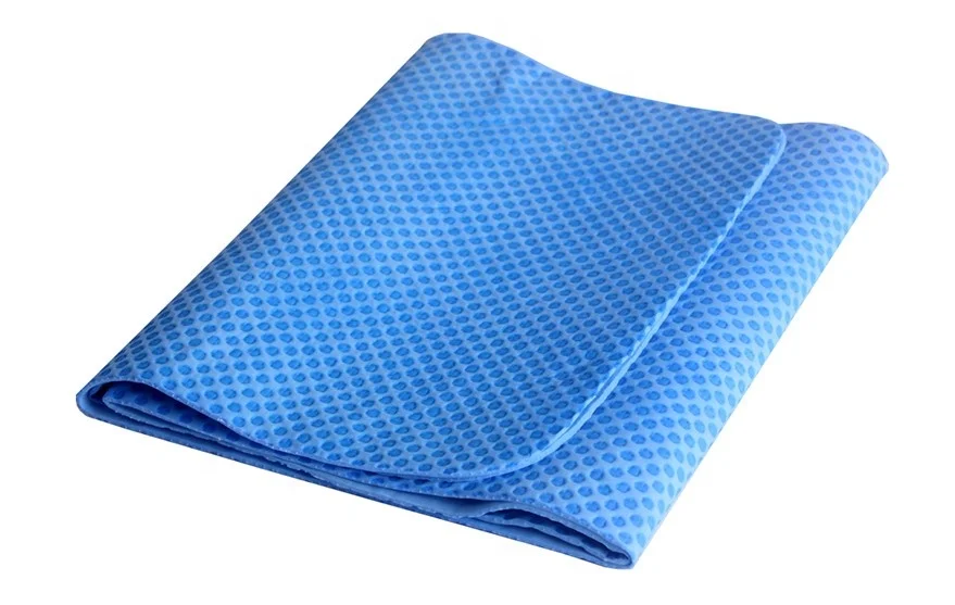 66X43cm blue Absorbent sport towel neck cooler ice towel PVA cooling towel