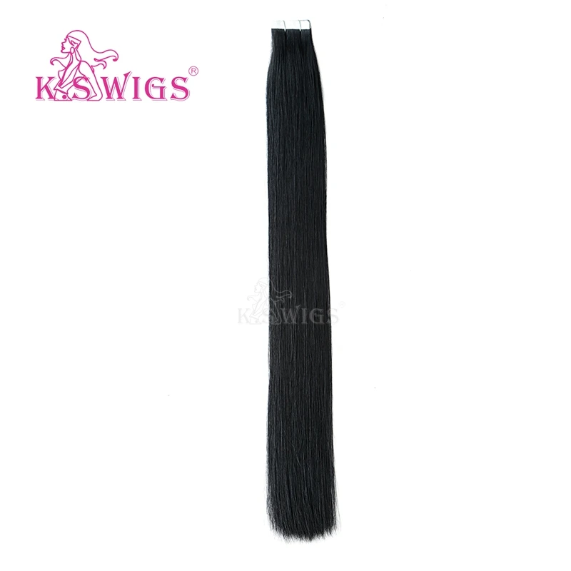 
K.S WIGS Doubl Side Tape Hair Extens 24 Inch Russian Hair Tape On Double Drawn Adhesive Tape For Hair Extensions 