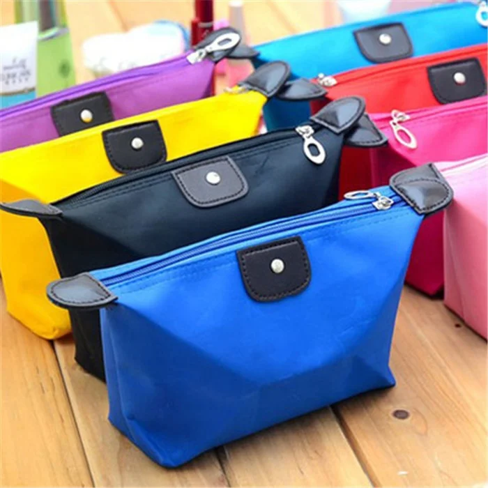 Women Travel Makeup Bag Polyester Cosmetic Bag Soft Portable  Makeup Bag
