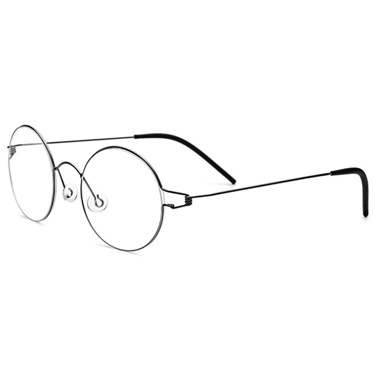 Screwless Eyewear Titanium Alloy Eyeglasses Women Ultralight Round Myopia Optical Frame Denmark Korean Prescription Glasses