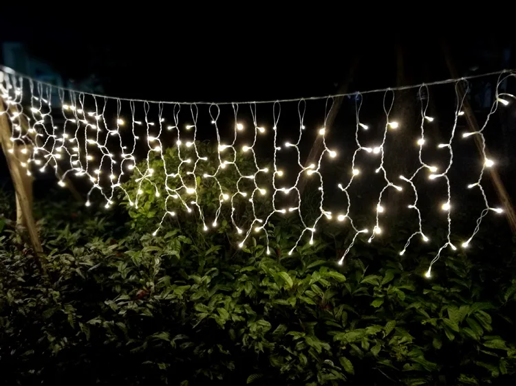 
Wholesale christmas decorative icicle lamp color changing curtain led string light 