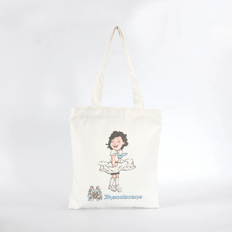 
custom design organic cotton bag print and cotton cloth carry bag 