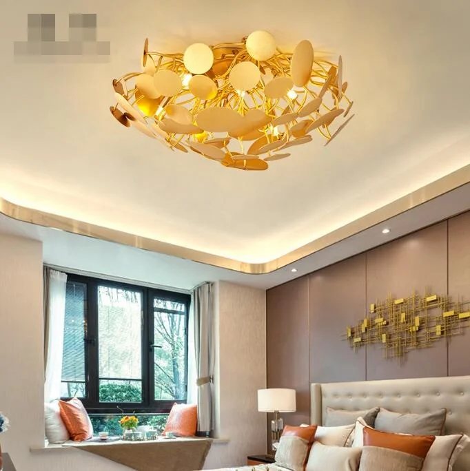 Simig Lighting New Arravial Modern Art Decorative Brass Color Ceiling Lamp for Living Room