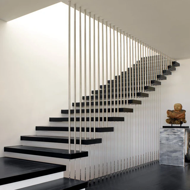 Internal Modern Design Steel Wood Floating Stairs