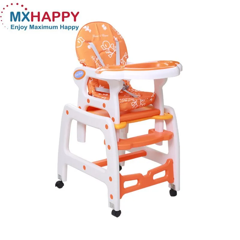 MH01 Cheap Plastic Colored Baby High Chair with Rocker High Chair eating food feeding Chairs