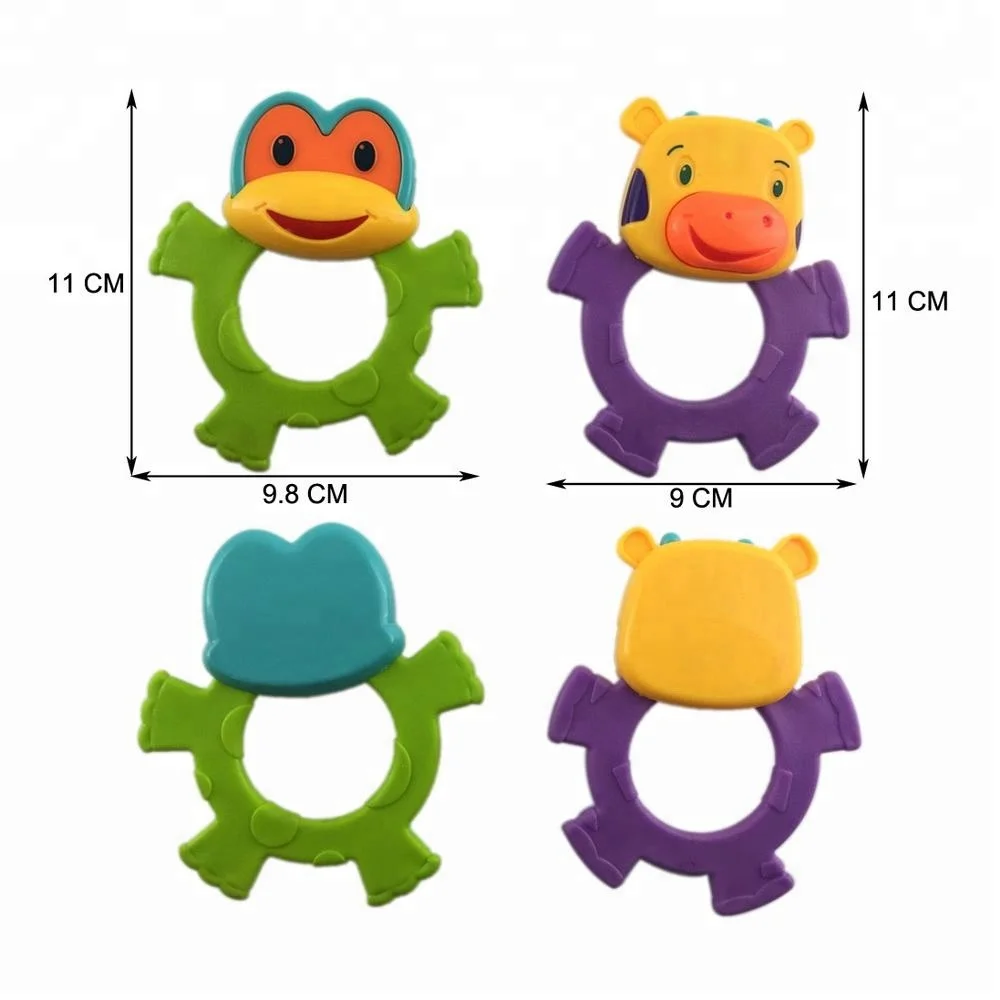 Popular plastic hand bell wrist rattle toy for babies