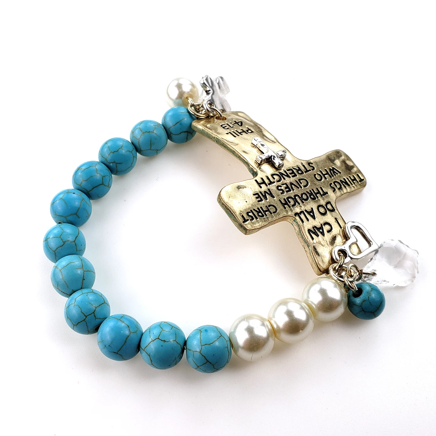 
elastic rosary bead bracelet 