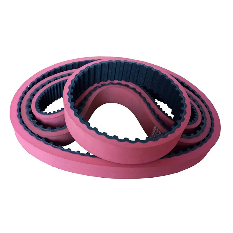 Red rubber coating timing belt for packing machine