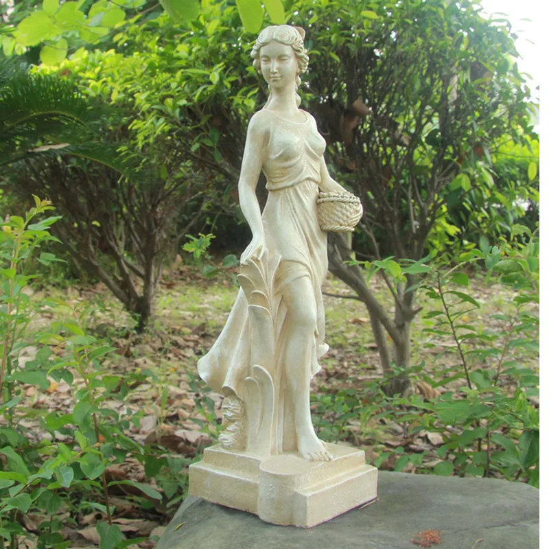 Resin life size garden woman sculpture lady statues molds for sale