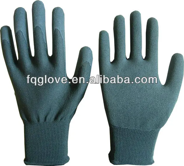 13gauge Black Sandy Nitrile Foam en388 Safety Work Gloves