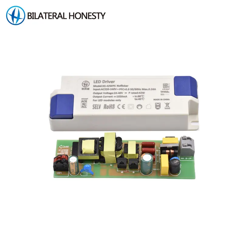 Бесмерцающий светодиодный драйвер 1050mA THD до 10% 600mA, светодиодный потолочный светильник, встроенный драйвер