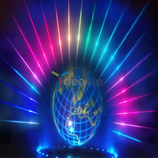 Outdoor first class quality 3D water screen laser movie show for lake fountain