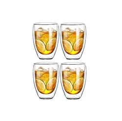 Набор посуды для напитков, 200 мл, стеклянная чашка для эспрессо с двойными стенками, чашки для выстрела с логотипом на заказ, кофейная кружка