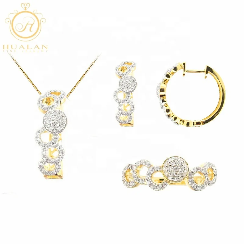 
925 Sterling Silver Sets Pendant Earring Ring 925 Sterling Silver Gold Jewelry Jewellery Turkish 