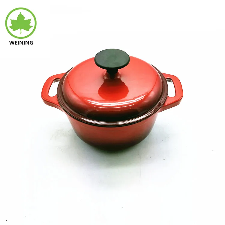 Enameled Cast Iron Casserole With lid, Red