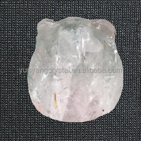 price of natural rock crystal quartz stone jaguar head skull