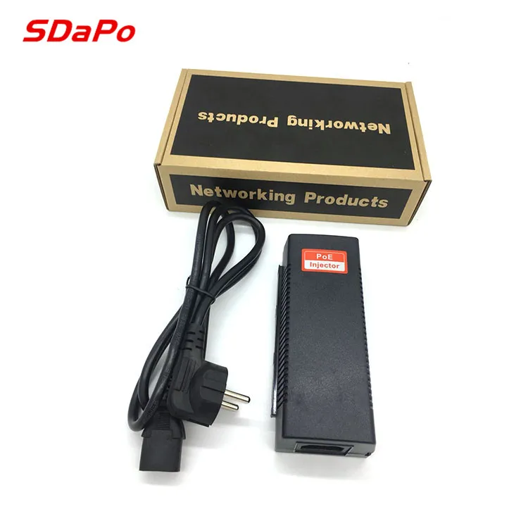 SDAPO PSE30TG Gigabit POE Injector IEEE802.3af/at Standard 30 WattsMaximum Input Power AC Input Voltage 100~240VAC