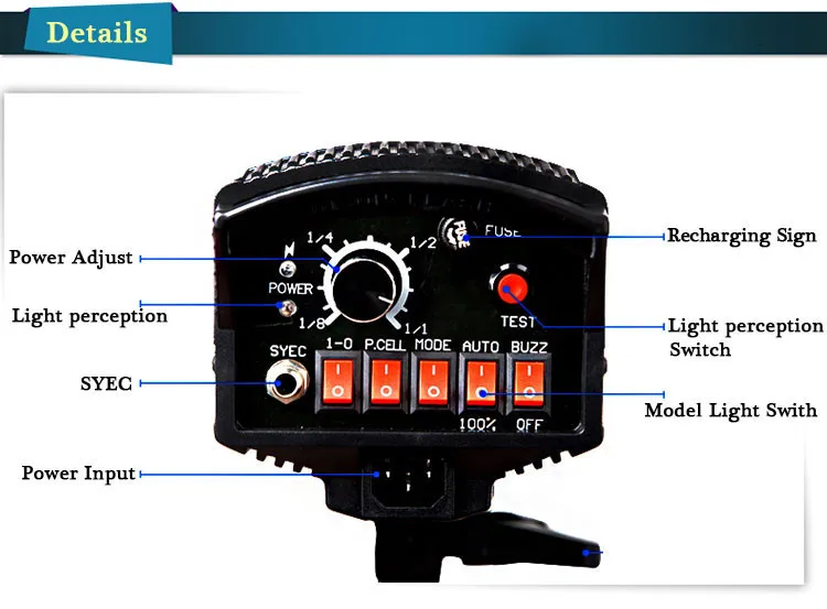 yidoblo M-300 studio flash, camera light, photo studio equipment photographic light