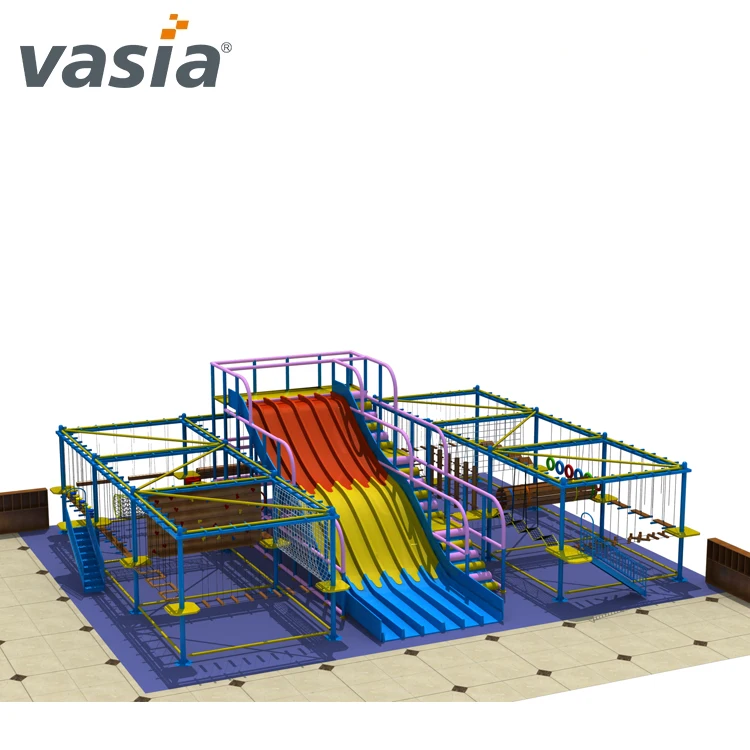Shopping mall children develop indoor rope course adventure