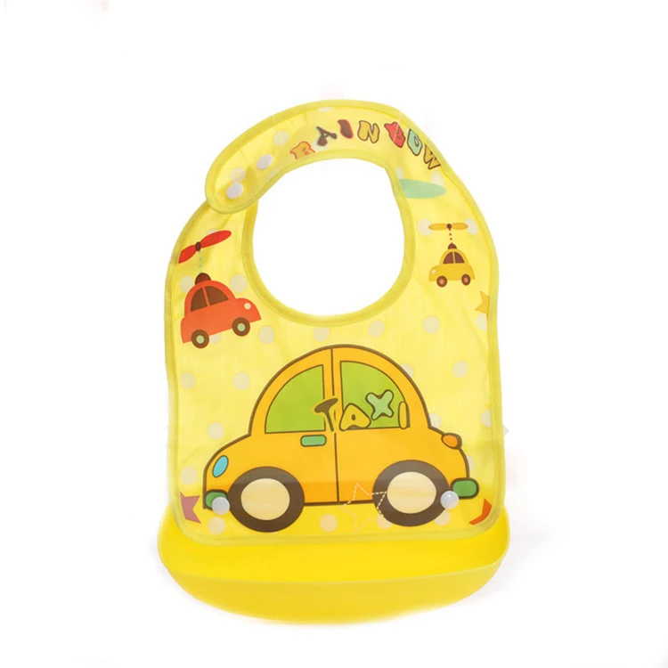 
Hot selling saliva towel child EVA bib waterproof baby rice bowl bib baby feeding silicon bib 
