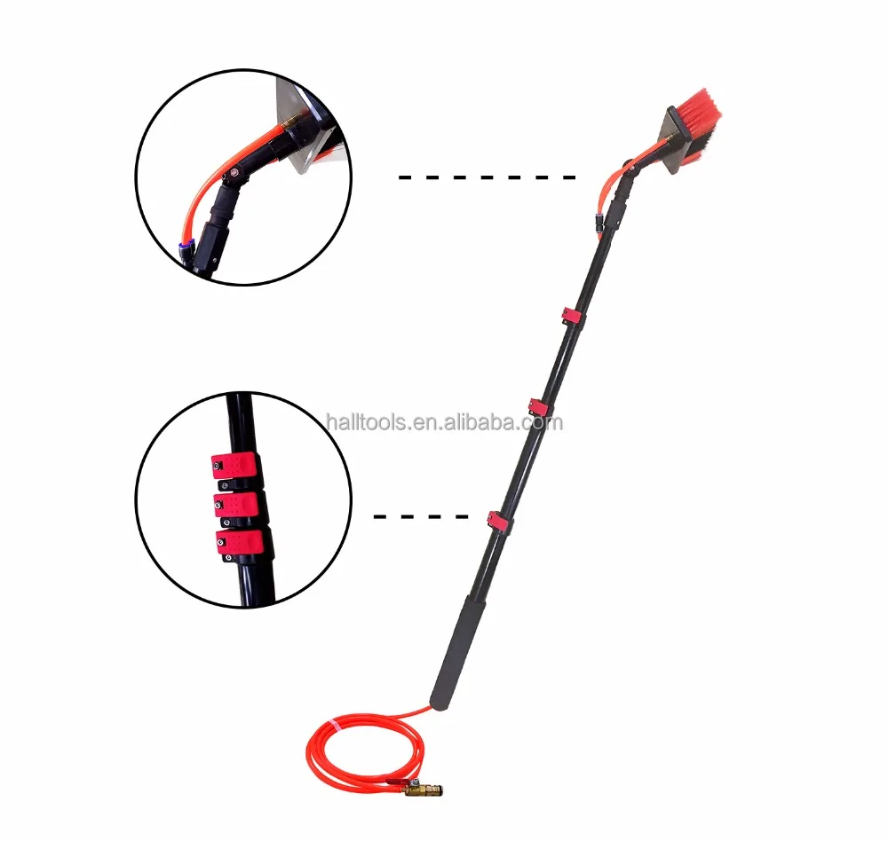 Water Fed Adjustable Telescopic Pole With Cleaning Brush For Window Cleaning